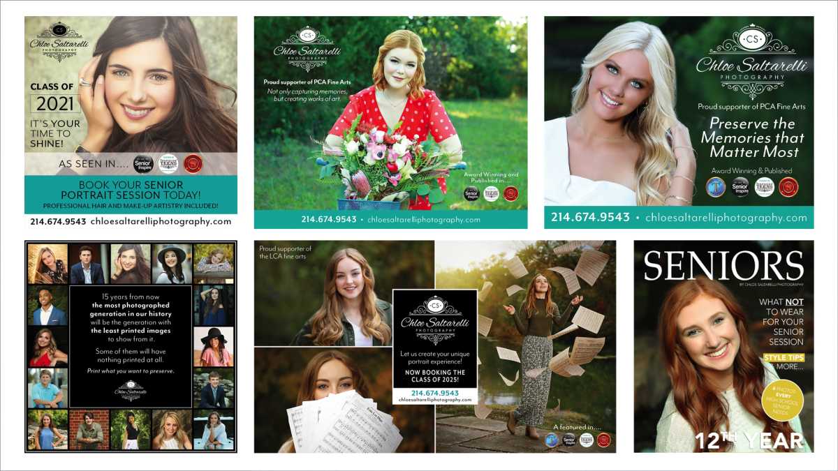 Samples of social media posts for Chloe Saltarelli Photography